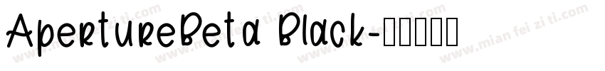 ApertureBeta Black字体转换